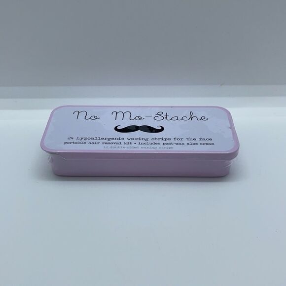 NIB No Mo-Stache (24) waxing strips portable kit - Picture 5 of 6